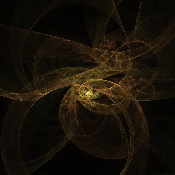 Yellow Fractal Background With Twirl — Stock Photo, Image