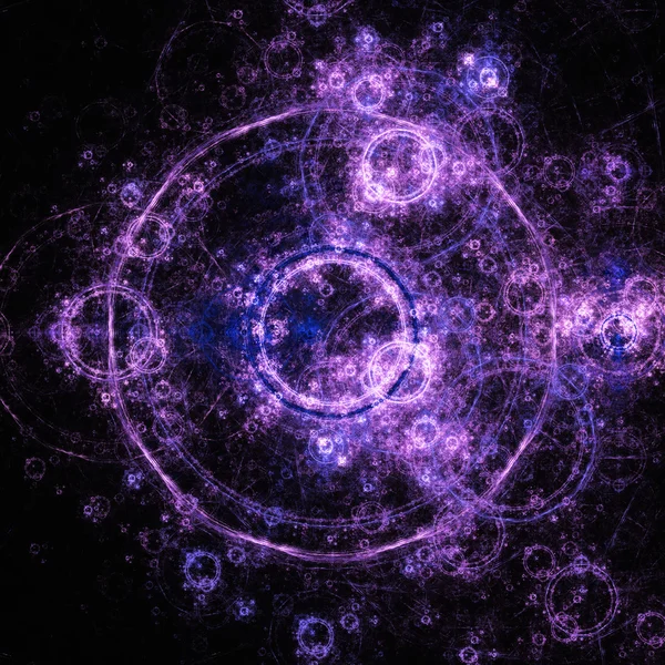 Purple Fractal Circle With Sparks — Stock Photo, Image
