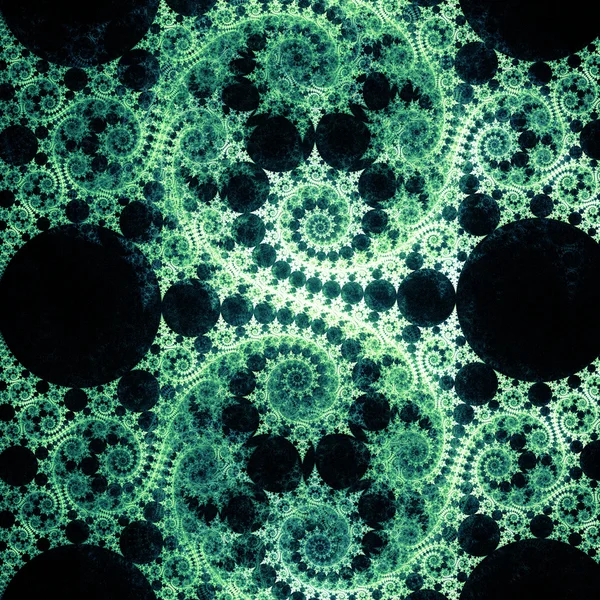 Círculo floral Fondo fractal azul —  Fotos de Stock