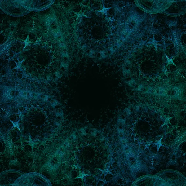 Star Circle Light Blue Fractal Background — Stock Photo, Image