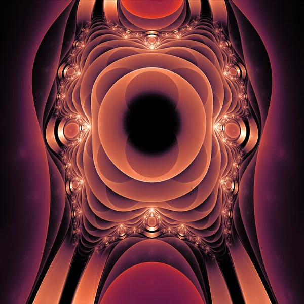 Αφηρημένη fractal με κύκλους, απλό φόντο και λάμπει — Φωτογραφία Αρχείου