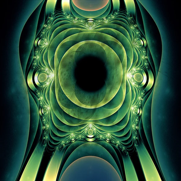 Albastru abstract fractal cu cercuri, zgârieturi și fundal simplu și strălucitor — Fotografie, imagine de stoc