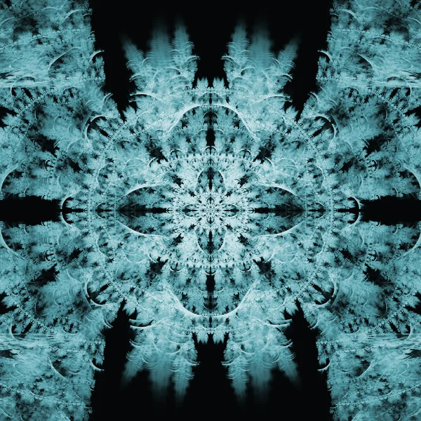 Concepto de arte fractal de círculo relámpago verde con brillo con plataformas — Foto de Stock