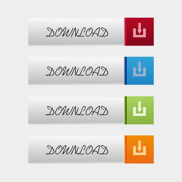 Kleur sjabloon met Download pictogram downloaden, kan worden gebruikt als een Web Template — Stockvector