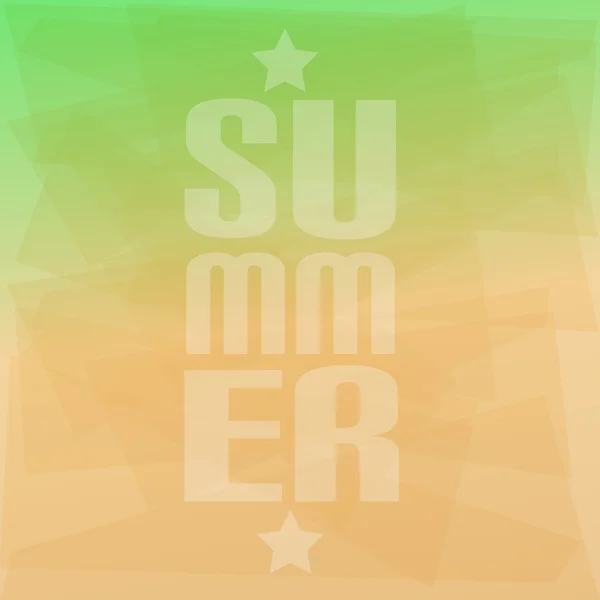 Green Gradient Background With Scratches Summer Label — Stock Vector