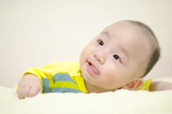 Cute infant baby smiling Royalty Free Stock Photos