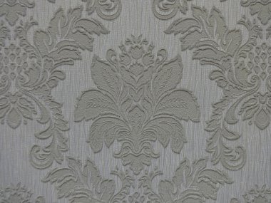 Kabartma çiçek desenli duvar kağıdı