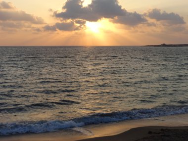 Sunset bulvarında Kıbrıs Adaları deniz