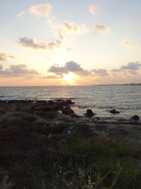 Sunset bulvarında Kıbrıs Adaları deniz