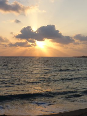 Sunset bulvarında Kıbrıs Adaları deniz