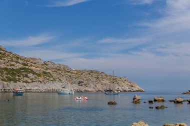 Doğu Akdeniz 'deki Yunan güneş adasında tatil hissi - Rodos / Yunanistan