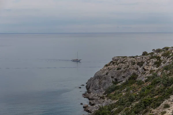 Doğu Akdeniz Deki Yunan Güneş Adasında Tatil Hissi Rodos Yunanistan — Stok fotoğraf