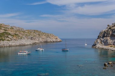Doğu Akdeniz 'deki Yunan güneş adasında tatil hissi - Rodos / Yunanistan