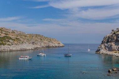 Doğu Akdeniz 'deki Yunan güneş adasında tatil hissi - Rodos / Yunanistan