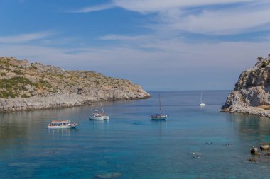 Doğu Akdeniz 'deki Yunan güneş adasında tatil hissi - Rodos / Yunanistan
