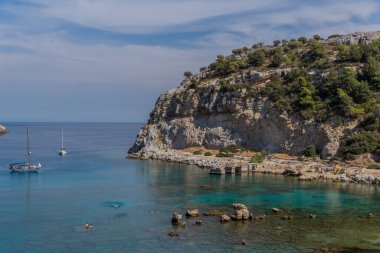 Doğu Akdeniz 'deki Yunan güneş adasında tatil hissi - Rodos / Yunanistan