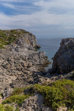Doğu Akdeniz 'deki Yunan güneş adasında tatil hissi - Rodos / Yunanistan