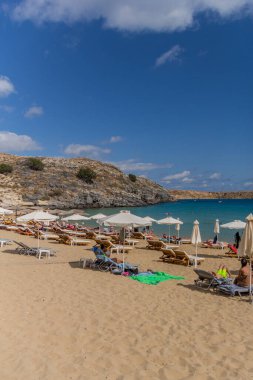 Doğu Akdeniz 'deki Yunan güneş adasında tatil hissi - Rodos / Yunanistan