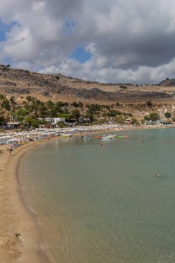 Doğu Akdeniz 'deki Yunan güneş adasında tatil hissi - Rodos / Yunanistan