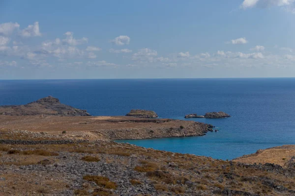 Sensação Férias Ilha Sol Grega Mediterrâneo Oriental Rodes Grécia — Fotografia de Stock