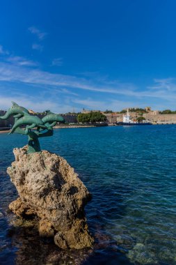 Doğu Akdeniz 'deki Yunan güneş adasında tatil hissi - Rodos / Yunanistan