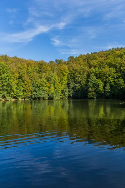 Jesienna Wycieczka Pięknym Werratalu Breitungen Seeblick — Zdjęcie stockowe