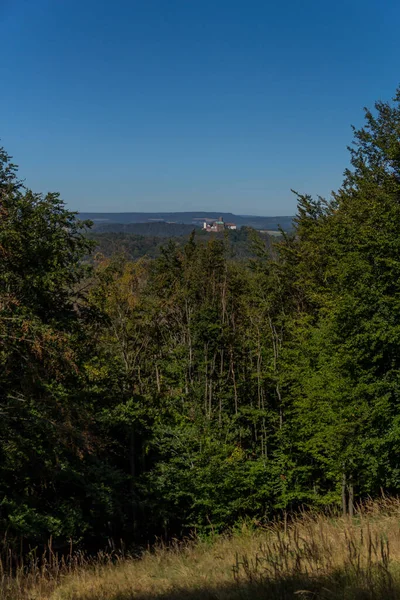 Podzimní Procházka Kolem Krásného Hradu Wartburg Durynském Lese Eisenachu Durynsko — Stock fotografie