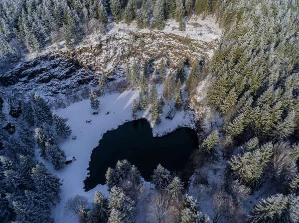 Turystyka Zimowa Różnych Miejscach Przez Las Turyngii Thueringer Wald Niemcy — Zdjęcie stockowe