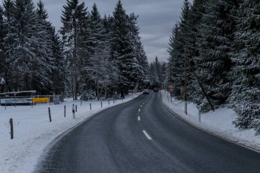 Thüringen Ormanı boyunca farklı yerlerde kış yürüyüşü - Almanya