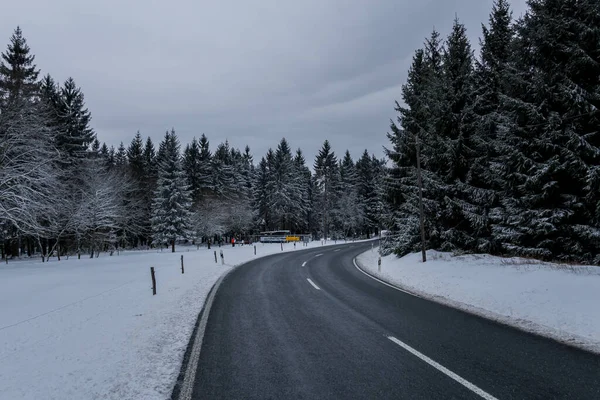 Winterwandelen Verschillende Plaatsen Door Het Thüringer Woud Duitsland — Stockfoto