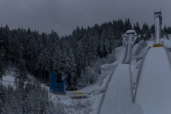 Winterwandern Verschiedenen Orten Durch Den Thüringer Wald Deutschland — Stockfoto