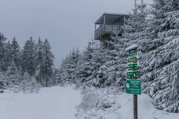 Winterwandelen Verschillende Plaatsen Door Het Thüringer Woud Duitsland — Stockfoto