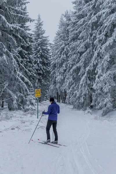 Winterwandelen Verschillende Plaatsen Door Het Thüringer Woud Duitsland — Stockfoto