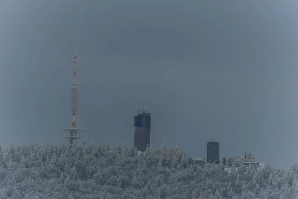 Winterwandern Verschiedenen Orten Durch Den Thüringer Wald Deutschland — Stockfoto