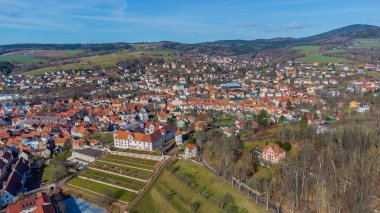 Schmalkalden 'in güzel şehri Thüringen' in üzerinde.