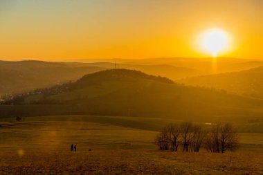 Schmalkalden 'in güzel şehri Thüringen, Almanya' da bahar yürüyüşü
