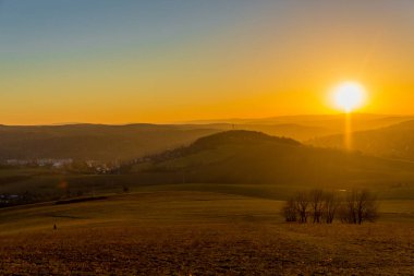Schmalkalden 'in güzel şehri Thüringen, Almanya' da bahar yürüyüşü