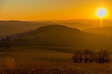 Schmalkalden 'in güzel şehri Thüringen, Almanya' da bahar yürüyüşü