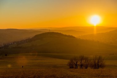 Schmalkalden 'in güzel şehri Thüringen, Almanya' da bahar yürüyüşü