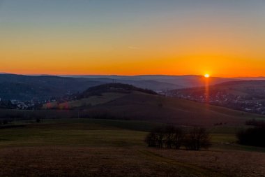 Schmalkalden 'in güzel şehri Thüringen, Almanya' da bahar yürüyüşü