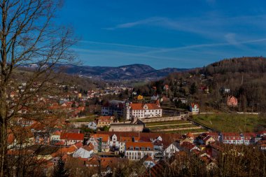 Schmalkalden 'in güzel şehri Thüringen, Almanya' da bahar yürüyüşü