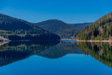 Spring walk around the narrow water dam in the Thuringian Forest - Ohratalsperre - Germany