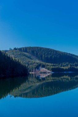 Spring walk around the narrow water dam in the Thuringian Forest - Ohratalsperre - Germany