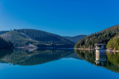 Spring walk around the narrow water dam in the Thuringian Forest - Ohratalsperre - Germany