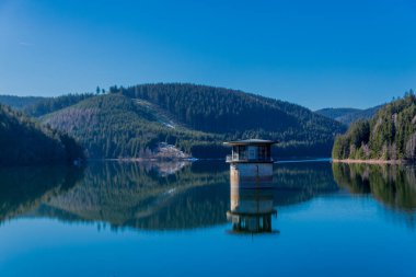Spring walk around the narrow water dam in the Thuringian Forest - Ohratalsperre - Germany