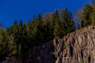 Spring walk around the narrow water dam in the Thuringian Forest - Ohratalsperre - Germany