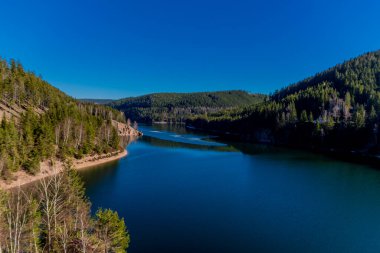 Spring walk around the narrow water dam in the Thuringian Forest - Ohratalsperre - Germany