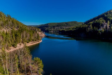 Spring walk around the narrow water dam in the Thuringian Forest - Ohratalsperre - Germany