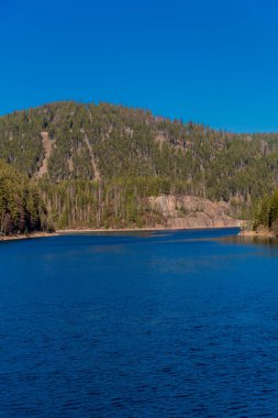 Spring walk around the narrow water dam in the Thuringian Forest - Ohratalsperre - Germany