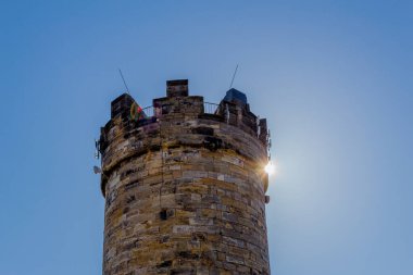 İlkbaharda Drei Gleichen etrafında yürüyüş Thuringian Havzası - Drei Gleichen - Almanya